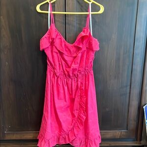 VINTAGE Lilly Pulitzer Pink Ruffled Spaghetti Strap Dress